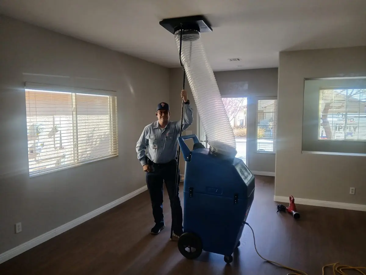 Professional Dryer Vent Cleaning work inside a Houston home